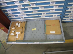 LISTA HEAVY DUTY 9-DRAWER PARTS CABINET W/ CONTENTS (W-50) LOADING & HANDLING FEE $25-